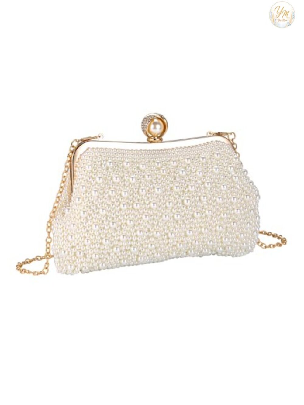 Pearl Clutch Women's Evening Bag Beaded Rhinestone Crossbody Handbag